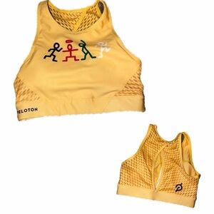 Peloton small sports bra yellow